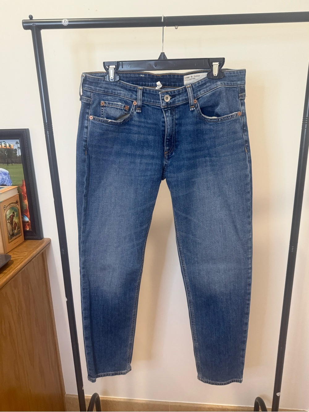 Rag & Bone Medium Rise Relaxed Straight Leg
